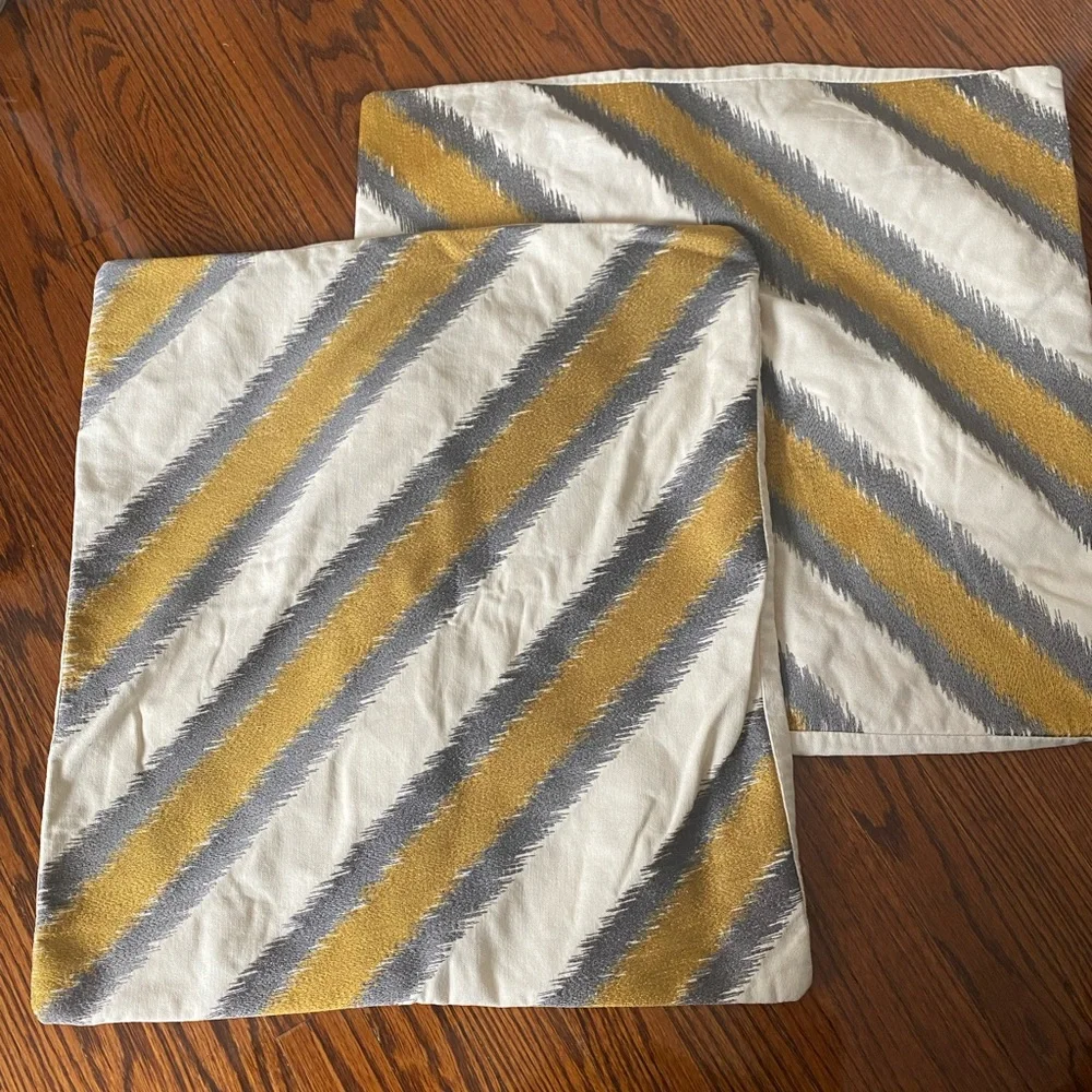 WEST ELM Embroidered Diamond Ikat Pillow Case